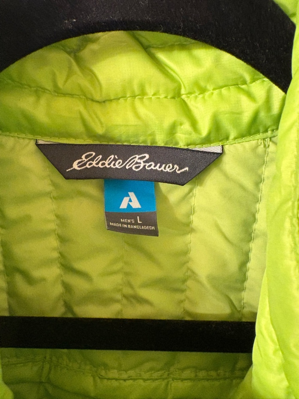 Men’s Eddie Bauer Lightweight Quilted Down Vest - Lime Green - Picture 3 of 4